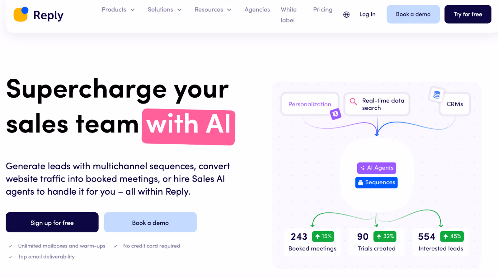 reply.io Homepage