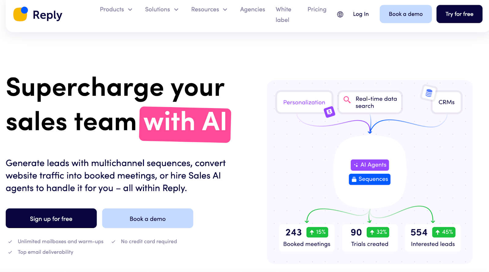 reply.io Homepage