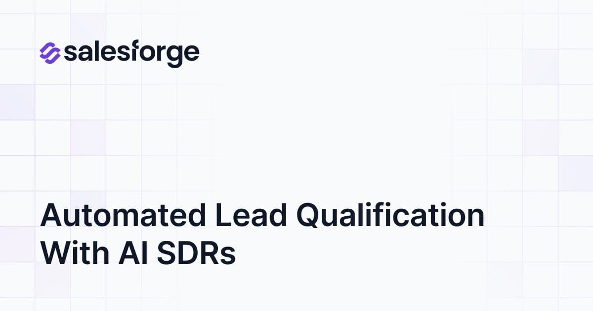 Automated Lead Qualification with AI SDRs