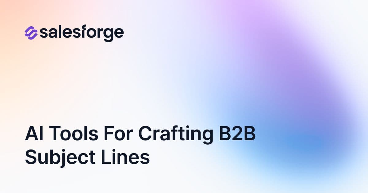 AI Tools for Crafting B2B Subject Lines