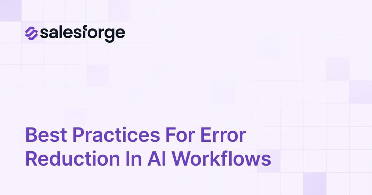 Best Practices for Error Reduction in AI Workflows