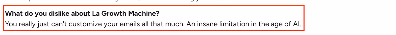 G2 Review Highlighting its limitations 