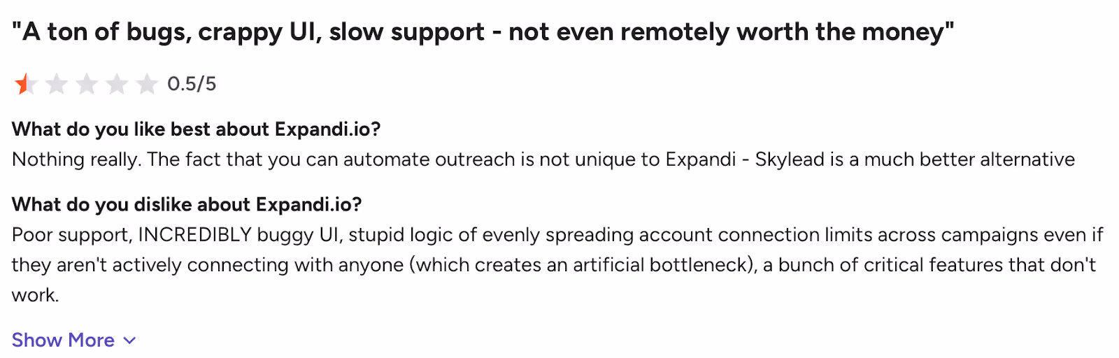 Expandi Review Showing Campaigns Stuck/Bugs