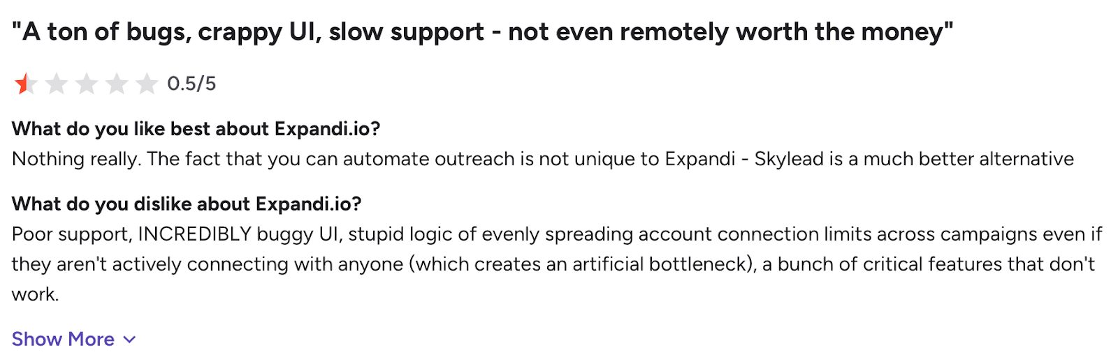 Expandi Review Showing Campaigns Stuck/Bugs