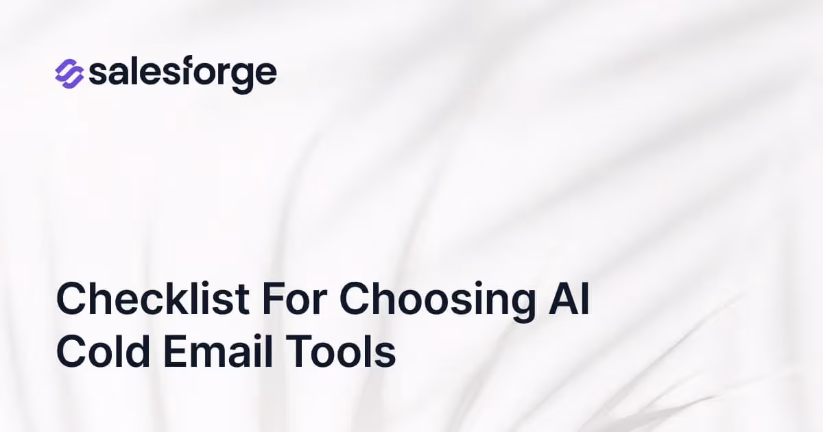 Checklist for Choosing AI Cold Email Tools