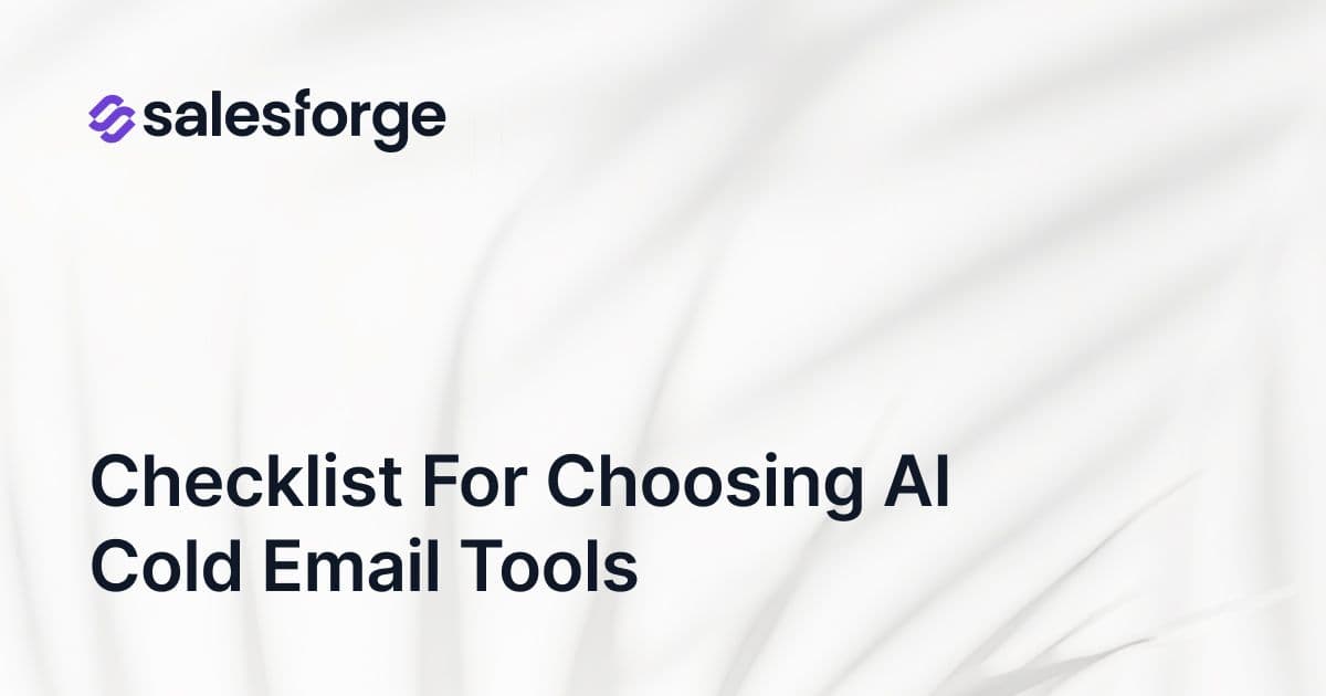 Checklist for Choosing AI Cold Email Tools