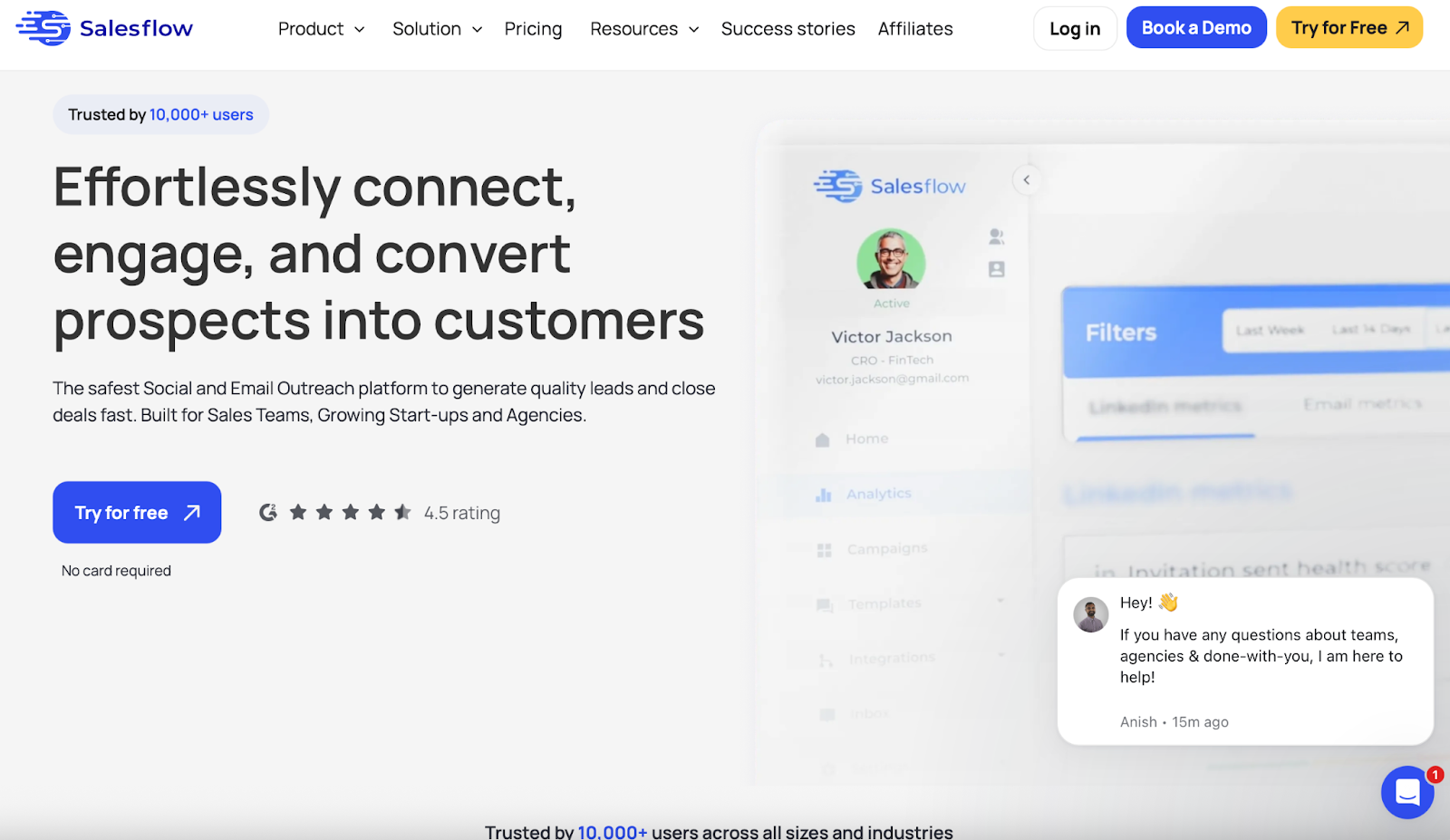 Salesflow Homepage 