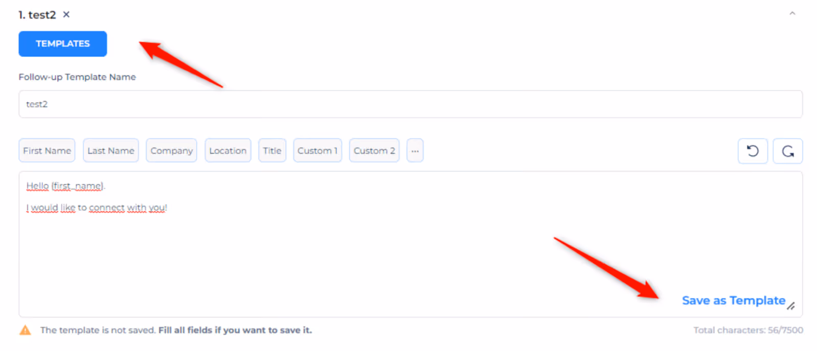 Message Templates in Salesflow