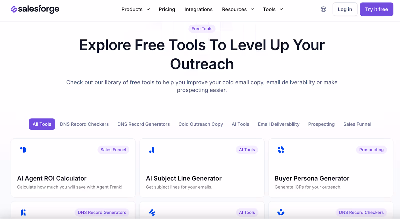 Free Deliverabilty tools in Salesforge