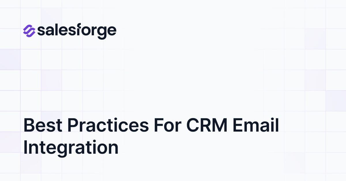Best Practices for CRM Email Integration