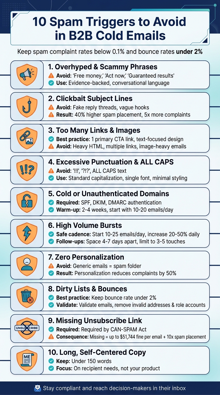 10 Spam Triggers to Avoid in B2B Cold Emails