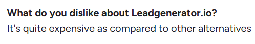 Leadgenerator.io G2 reviews