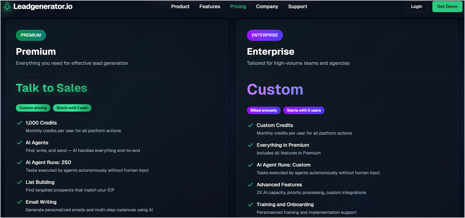 Leadgenerator.io pricing