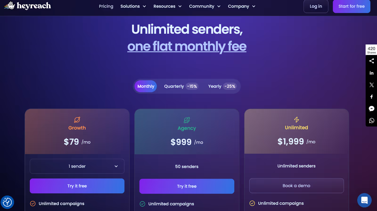 heyReach Pricing