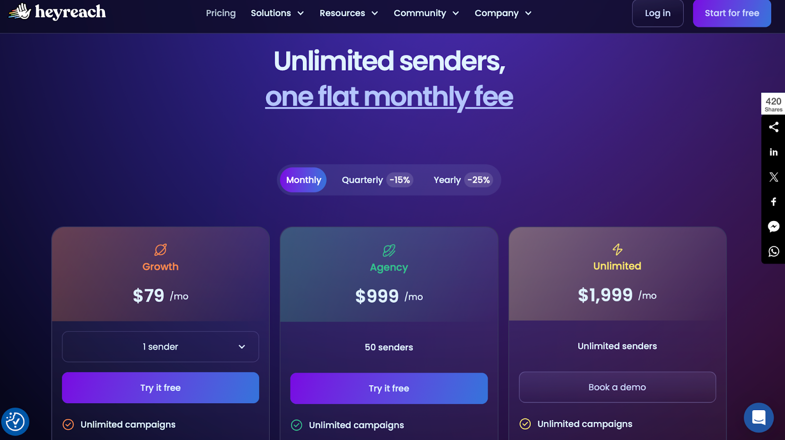 heyReach Pricing