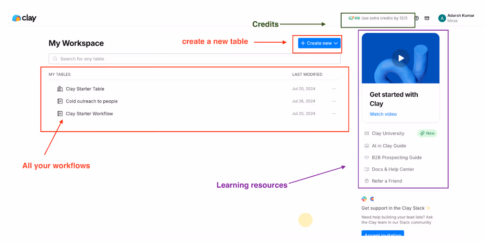 Get started with Clay 