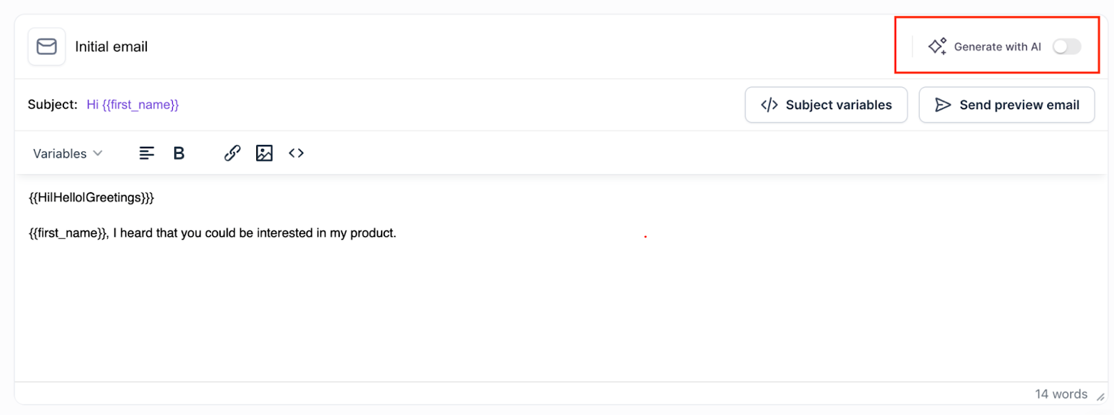 generate your email with AI