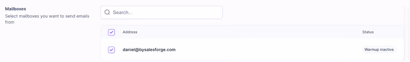 connect mailboxes to send emails from