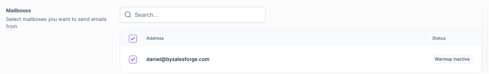 connect mailboxes to send emails from