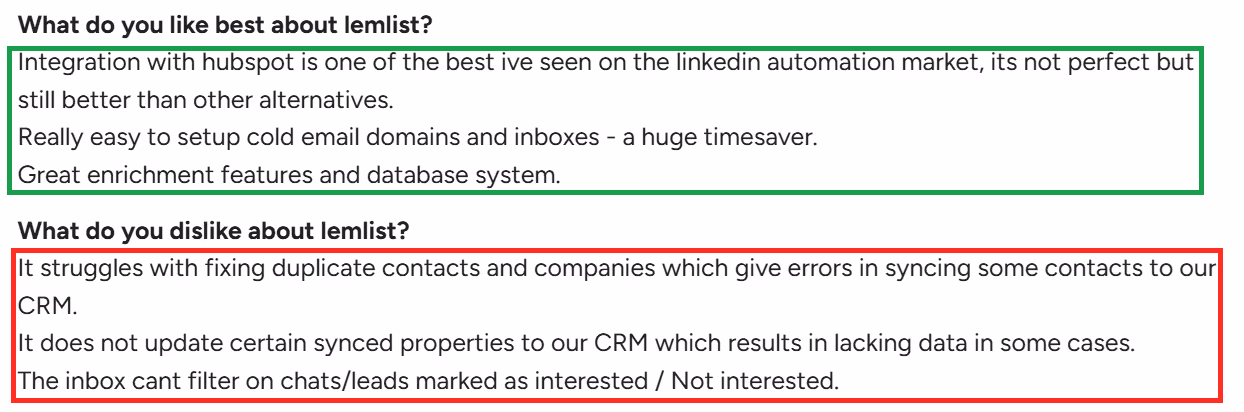 Lemlist review on its Integrations and CRM functionality