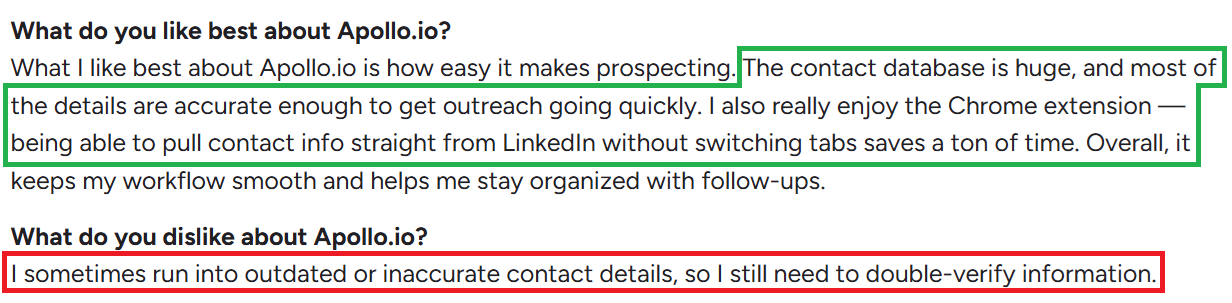 Apollo homepage review on its database