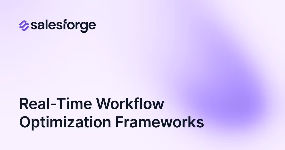 Real-Time Workflow Optimization Frameworks