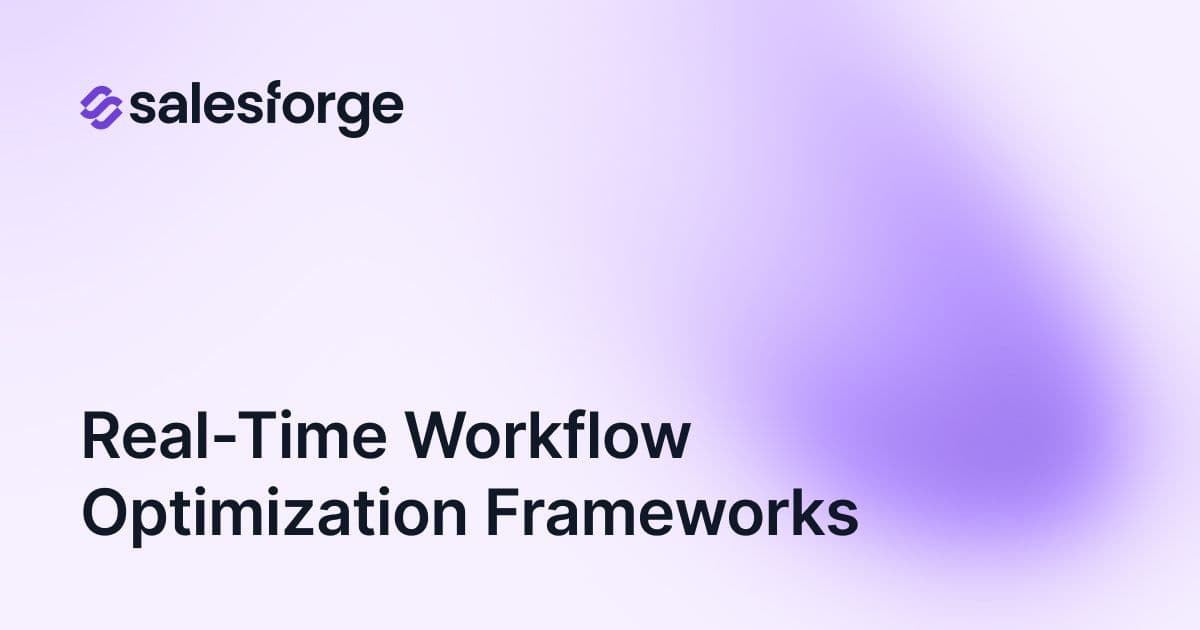Real-Time Workflow Optimization Frameworks
