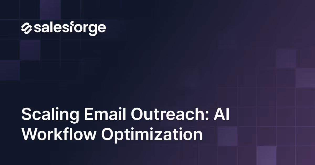 Scaling Email Outreach: AI Workflow Optimization