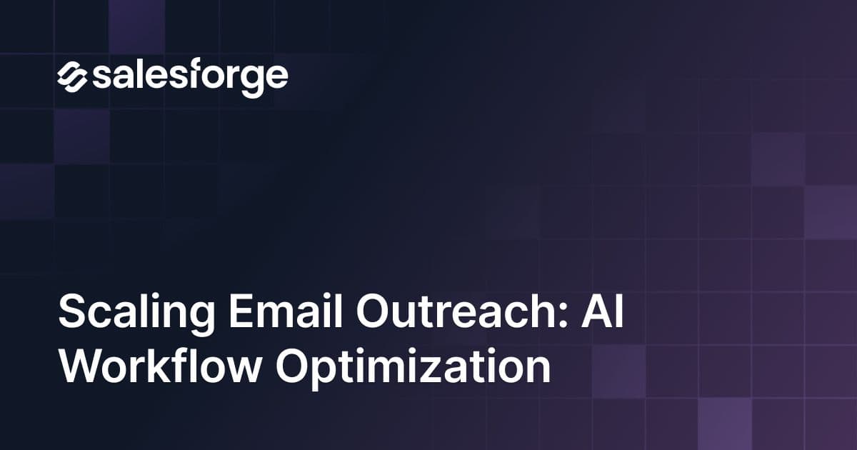 Scaling Email Outreach: AI Workflow Optimization