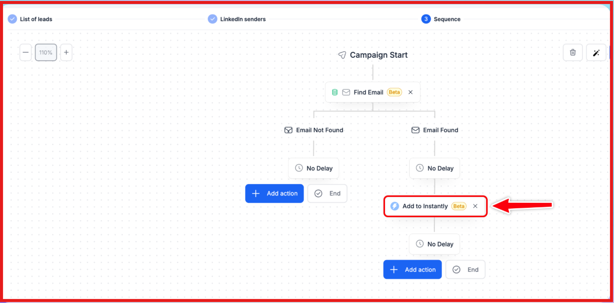 Add to Instantly from Heyreach 