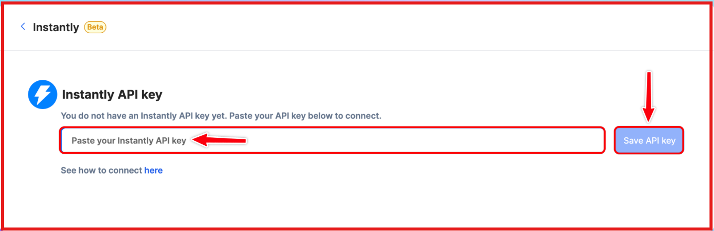 Instantly API key