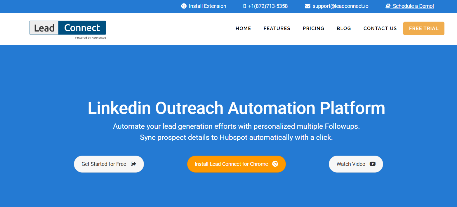 LeadConnect homepage