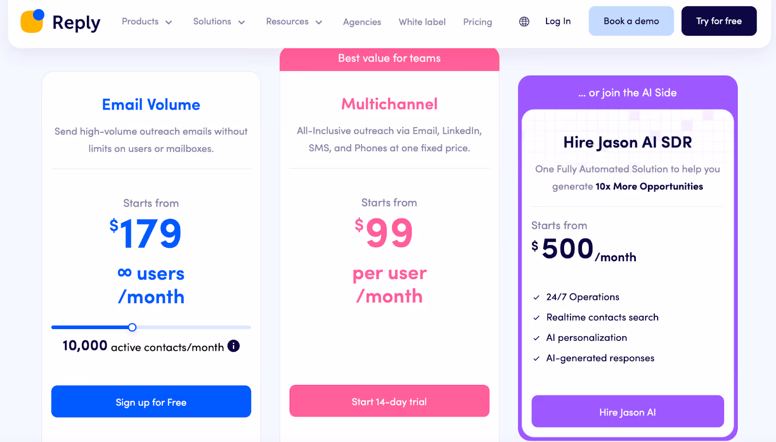 Reply.io Pricing