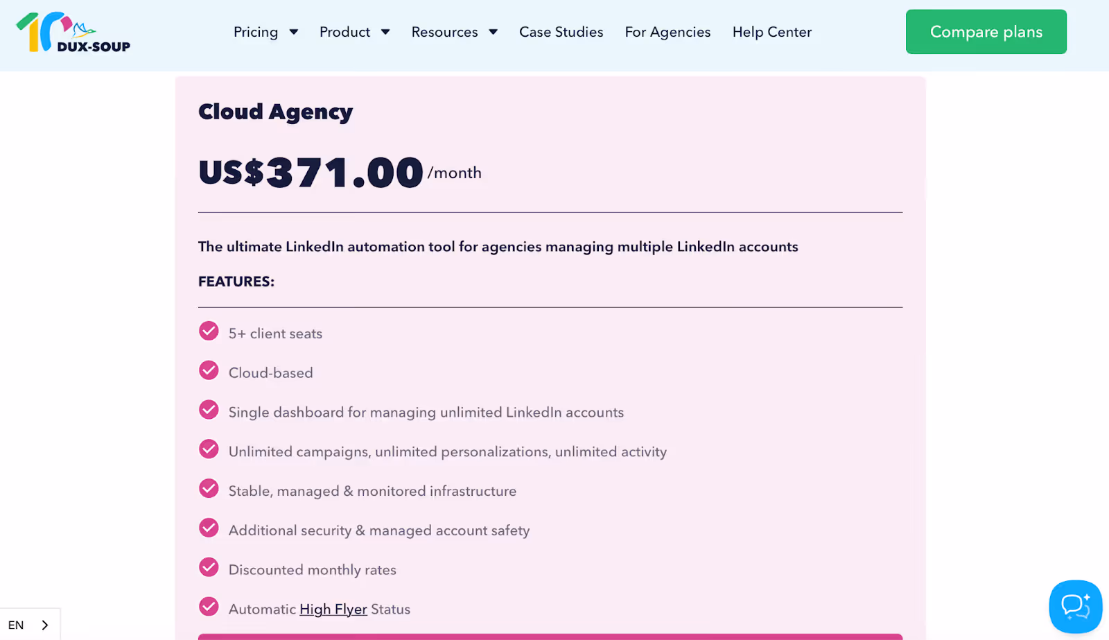 Dux Soup Pricing for Agencies