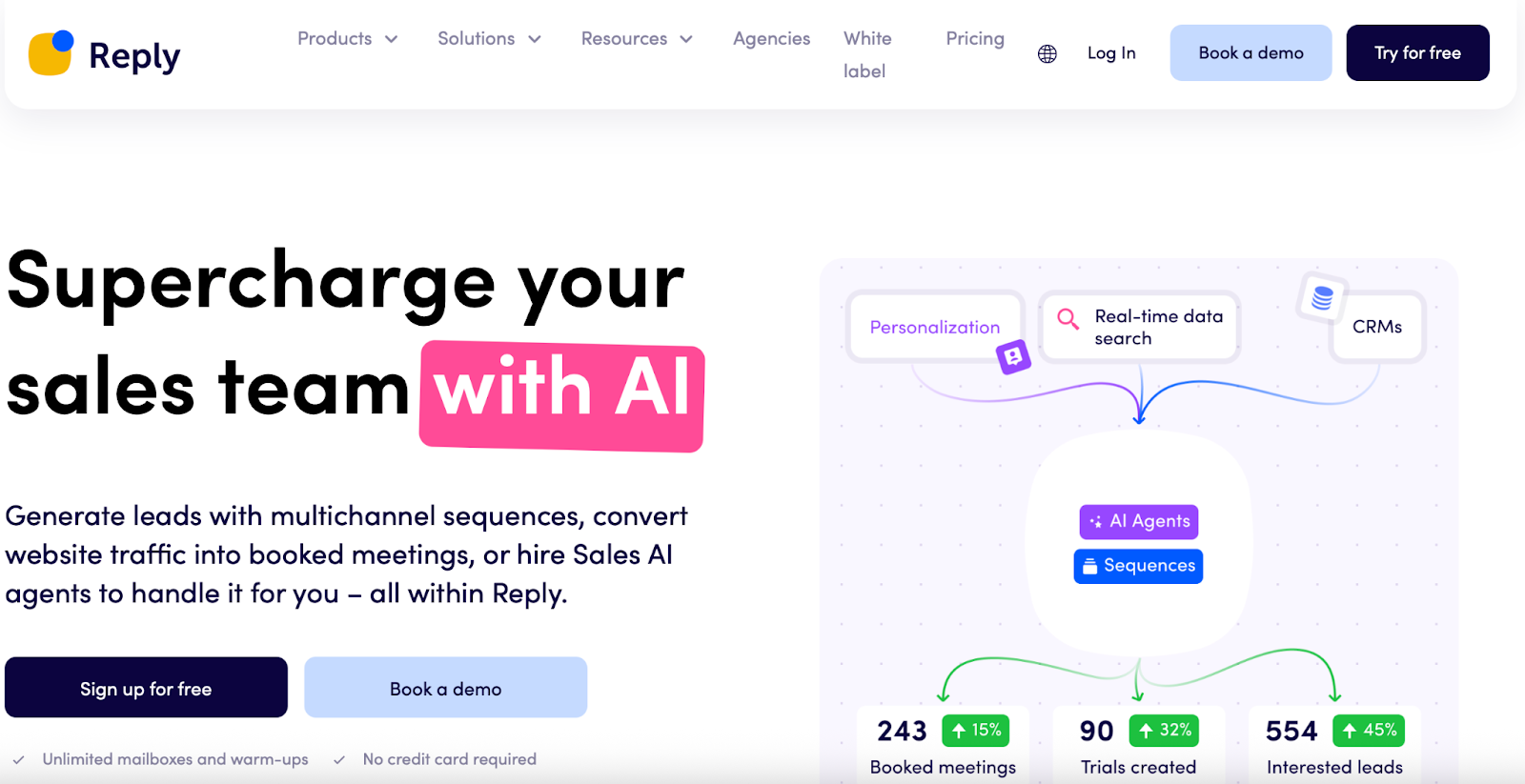 Reply.io Homepage
