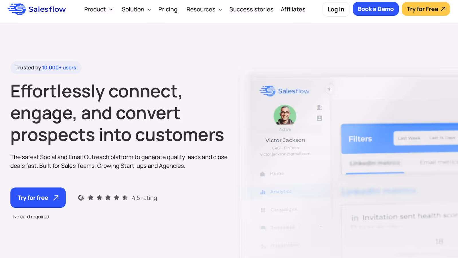 Salesflow Homepage 