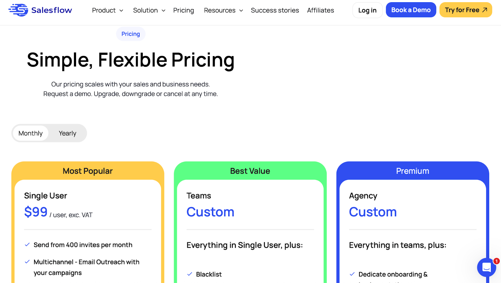 Salesflow pricing 