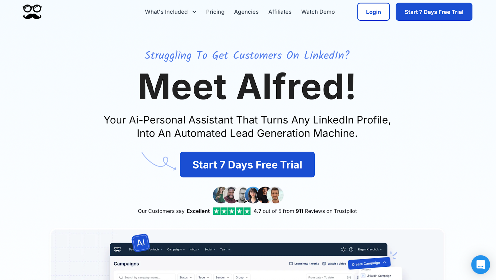 Meet Alfred Homepage