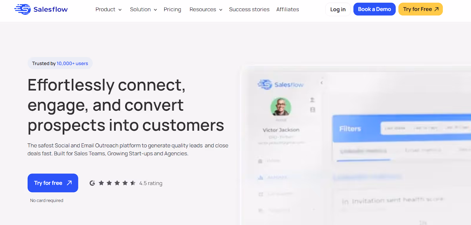 Salesflow homepage