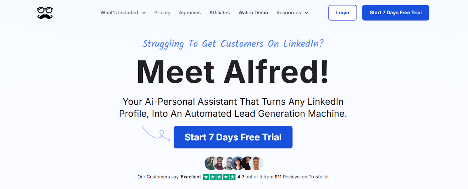 Meet Alfred homepage