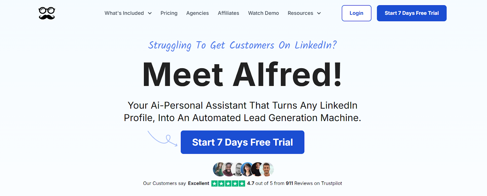 Meet Alfred homepage