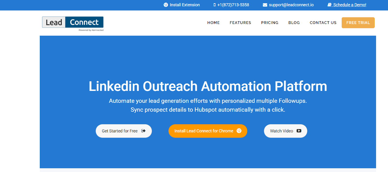 LeadConnect homepage