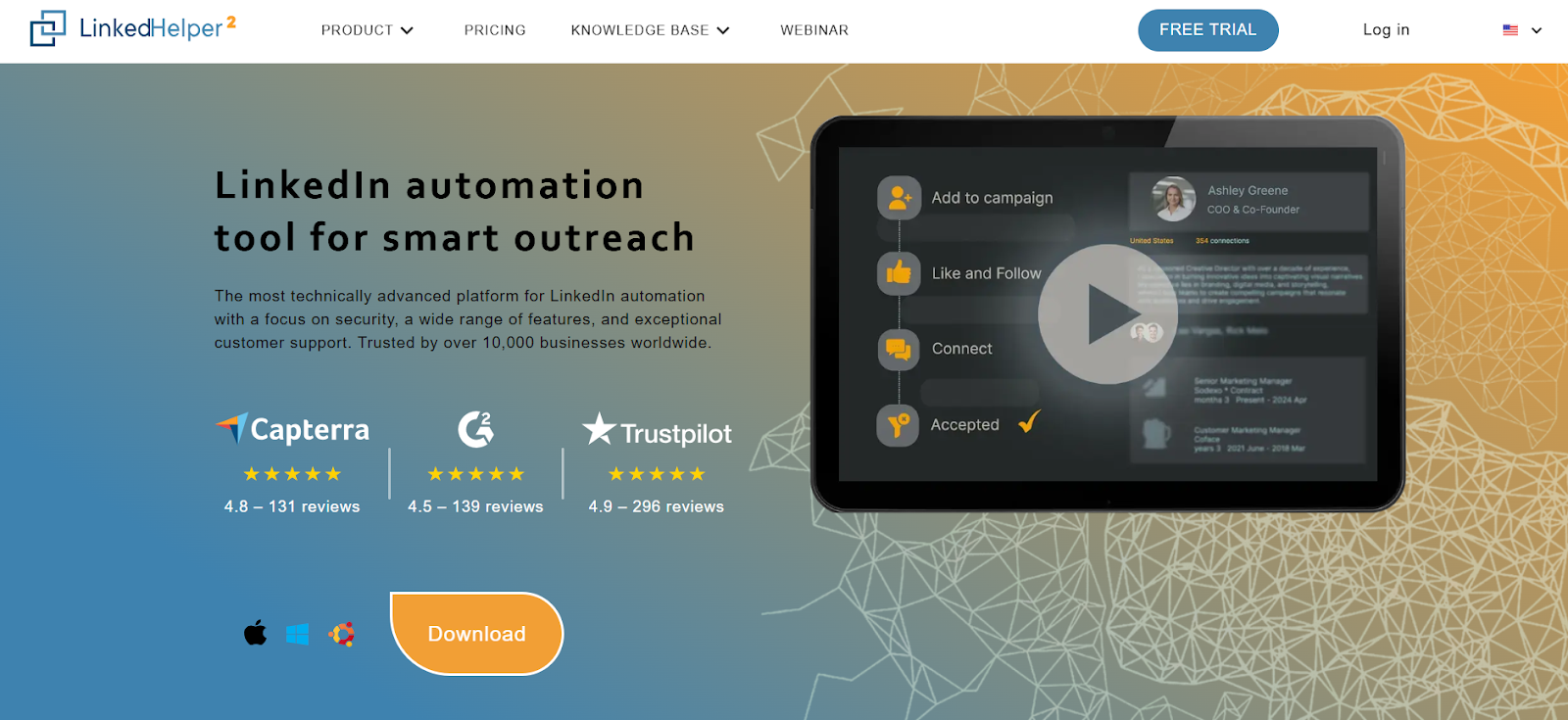 LinkedHelper homepage