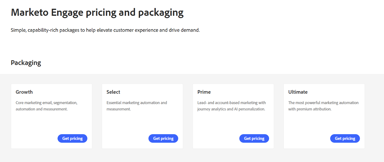 Adobe Marketo pricing