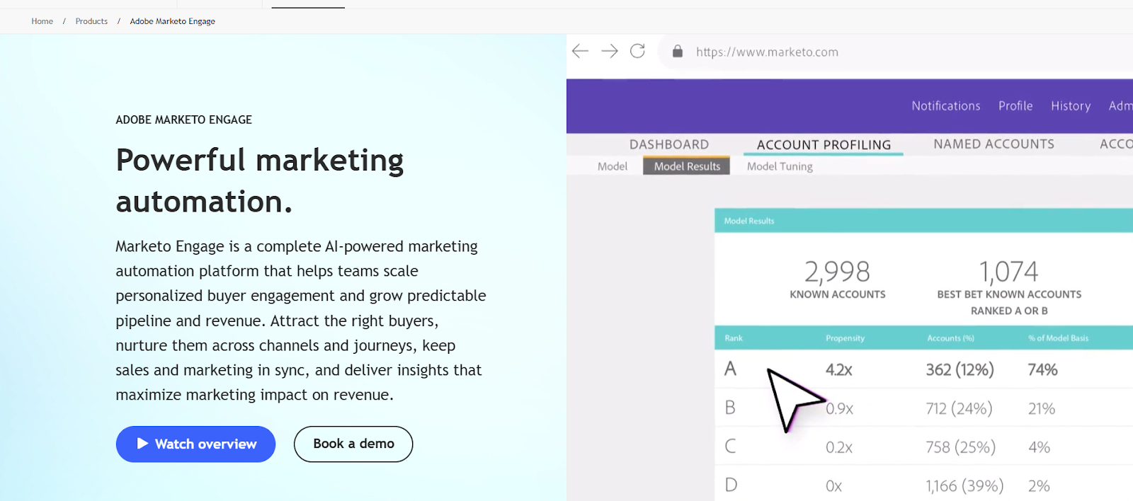 Adobe Marketo homepage