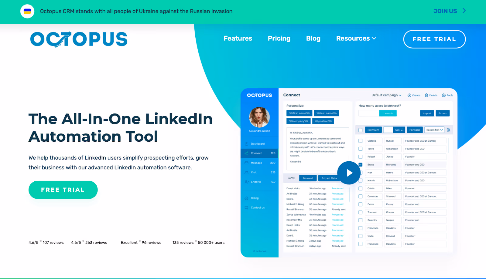 Octopus CRM Homepage