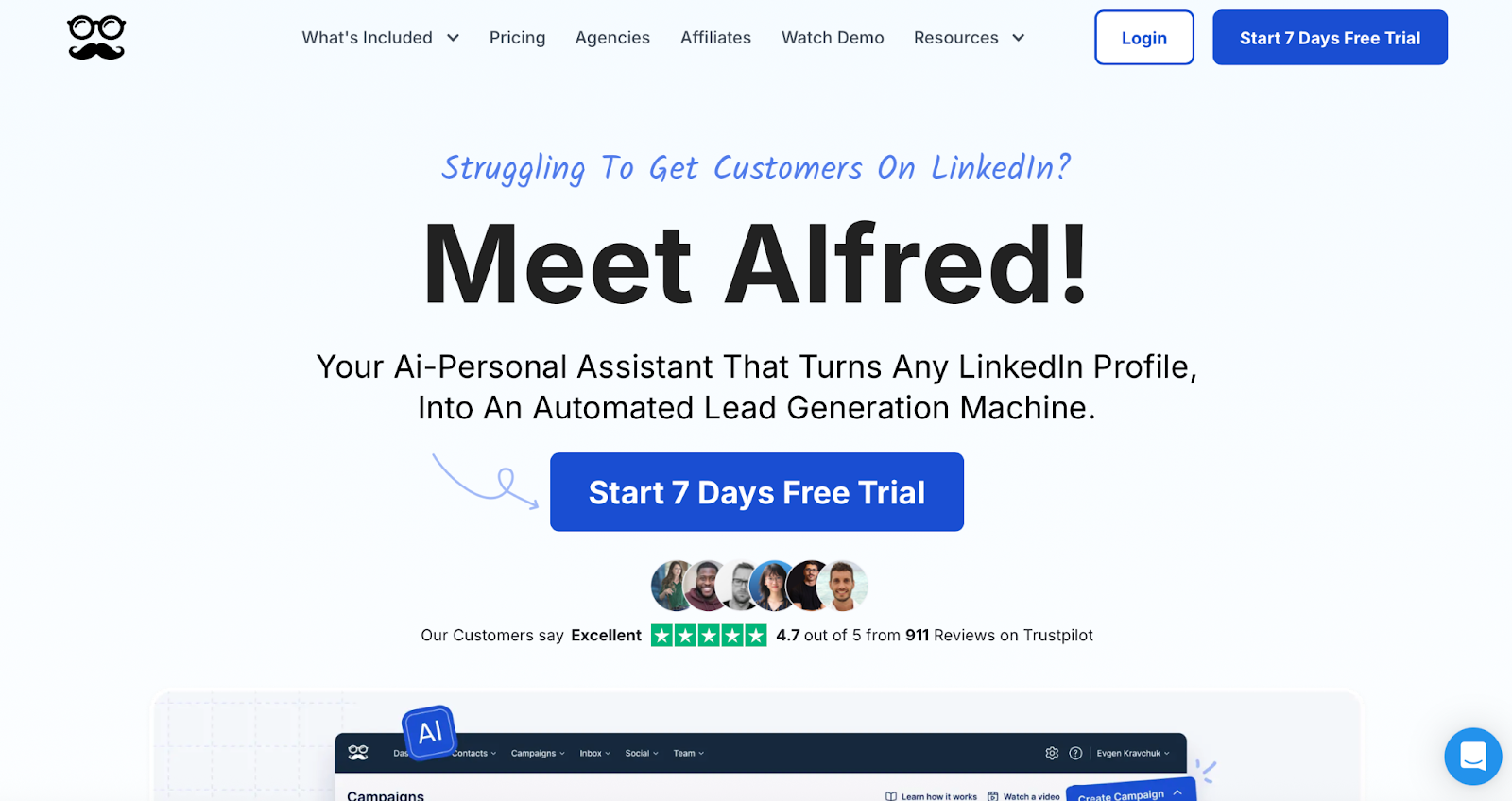 Meet Alfred Homepage