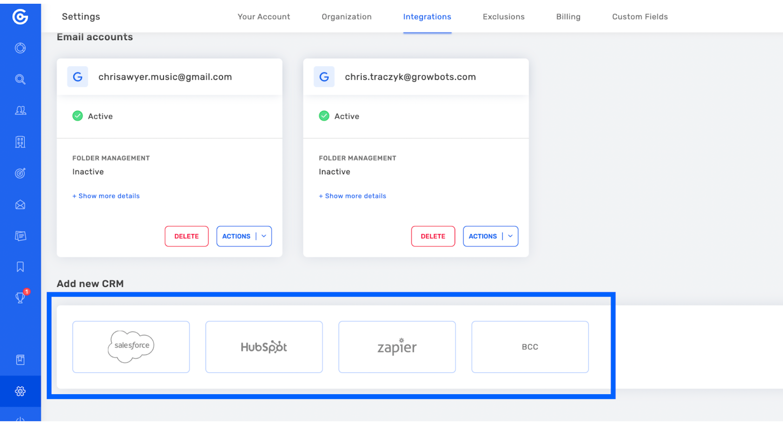 Growbots Integrations