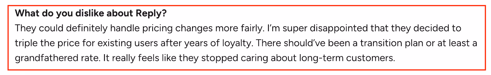 Reply.io review about pricing changes