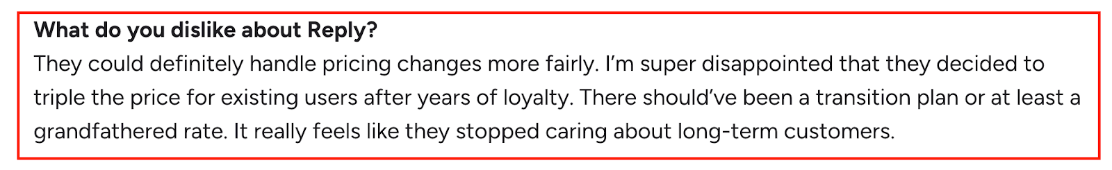 Reply.io review about pricing changes